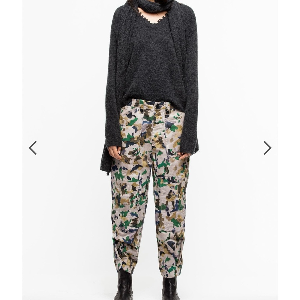 Zadig & Voltaire Multicolor Camouflage Women's Trousers